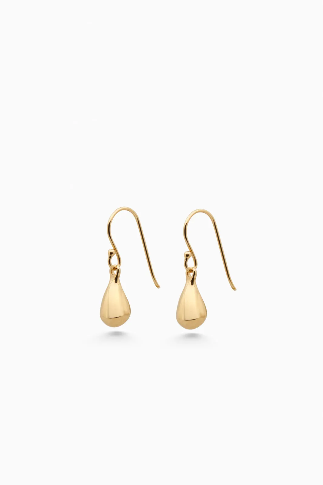 Tear Drop Hook Earrings | Gold