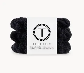 Teleties Large Terry Cloth Scrunchie | Black