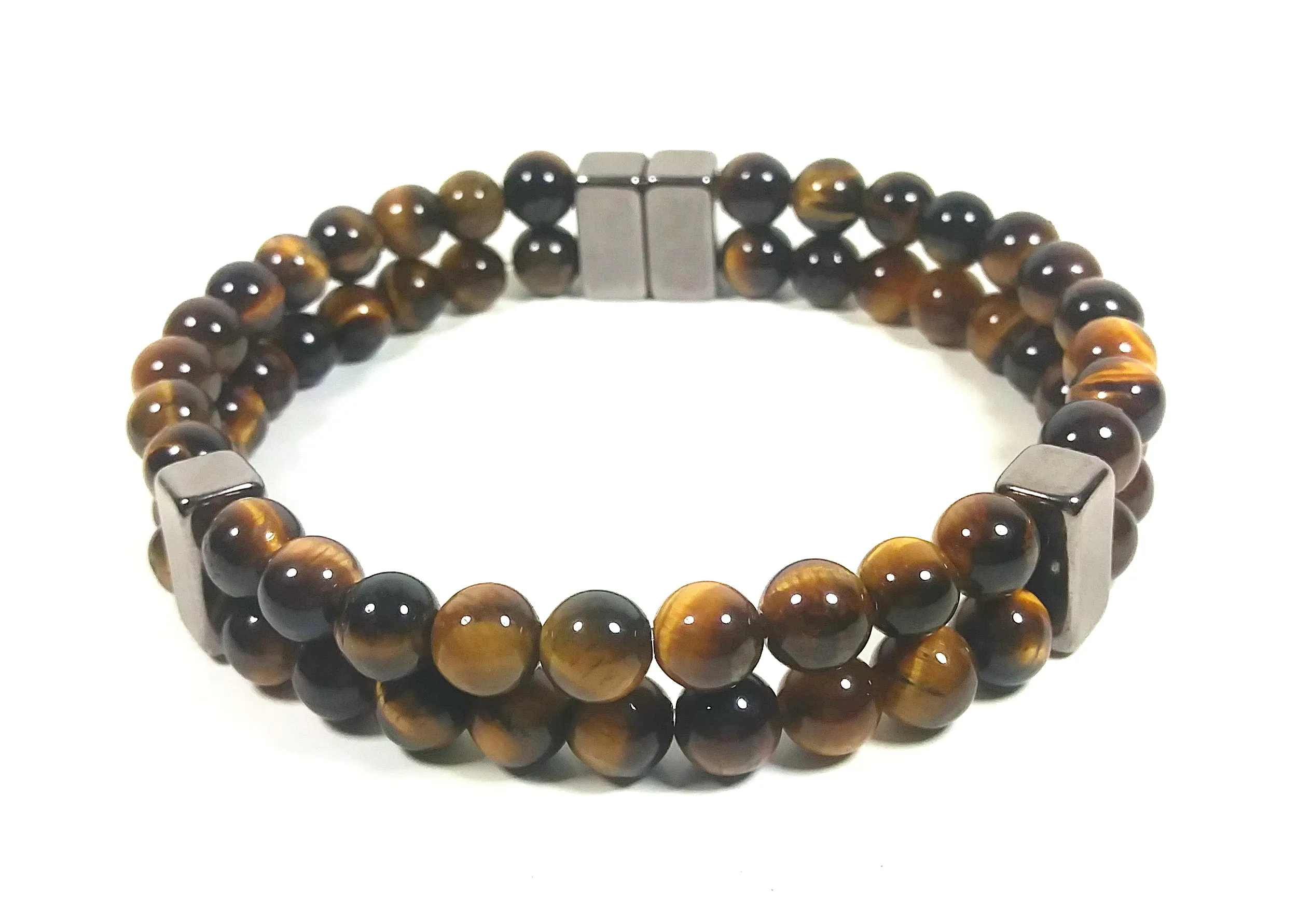 Tiger Eye Bracelet 2 Row Bracelet