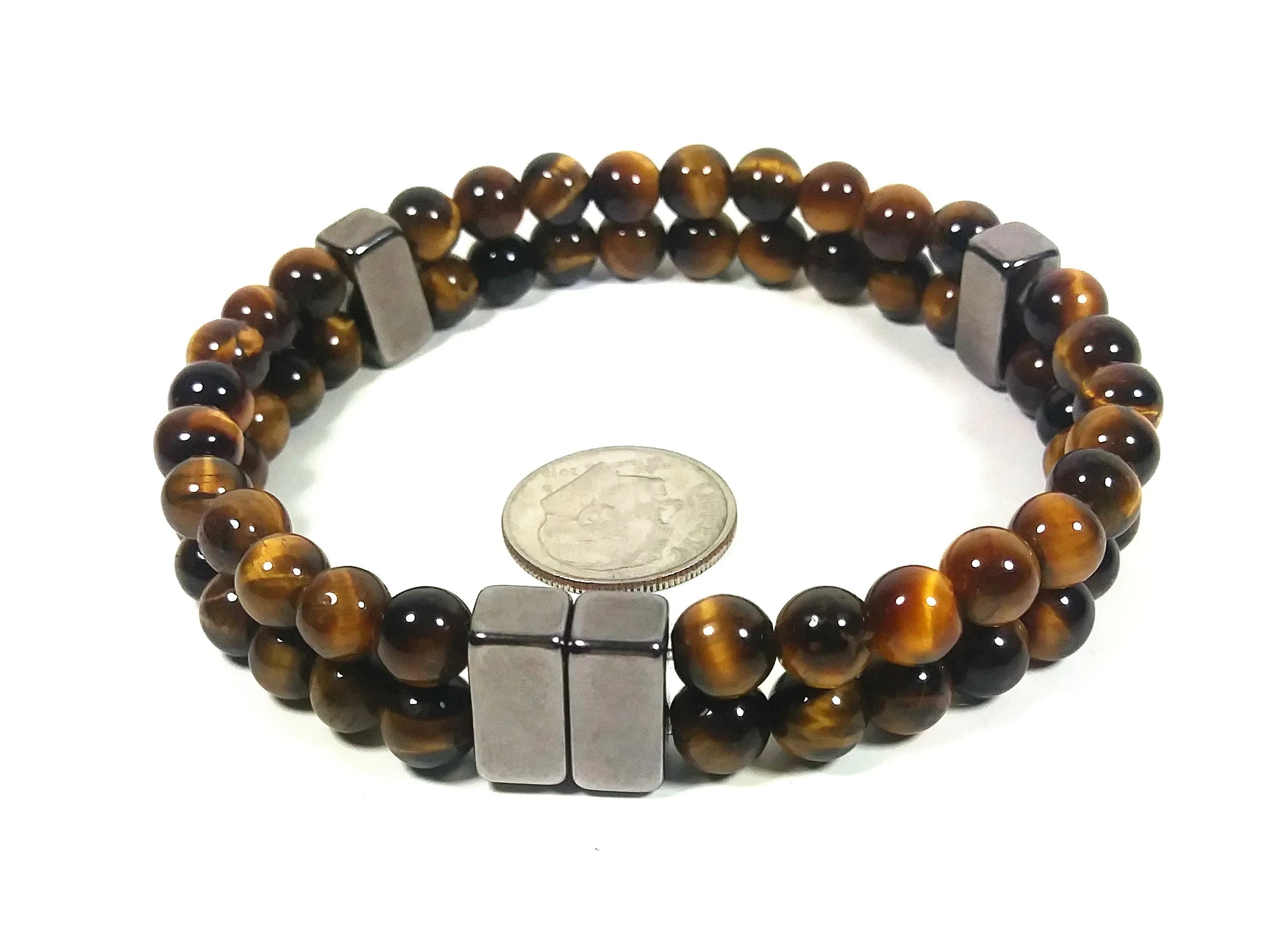 Tiger Eye Bracelet 2 Row Bracelet