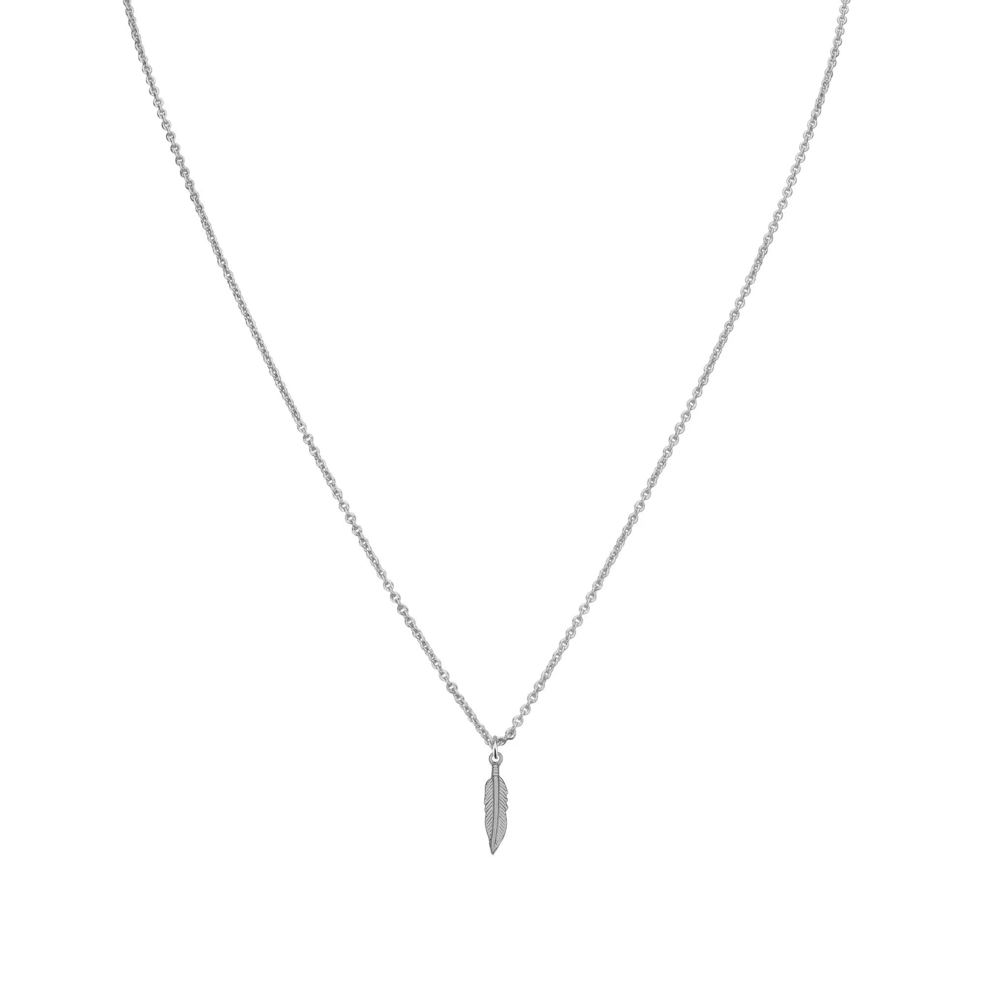 Tiny Feather & Helen Chain Necklace