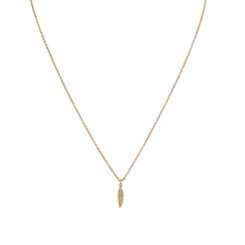 Tiny Feather & Helen Chain Necklace