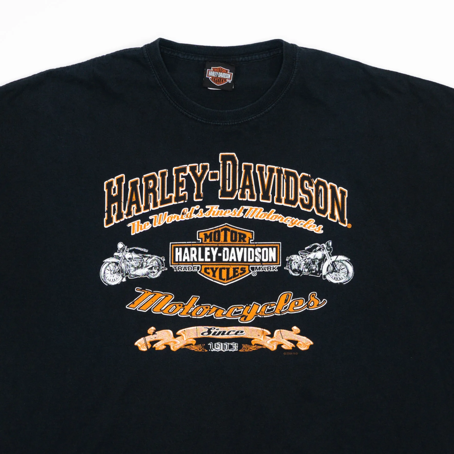 Vintage '08 Black Harley Davidson St Johns NB Tee (XL)