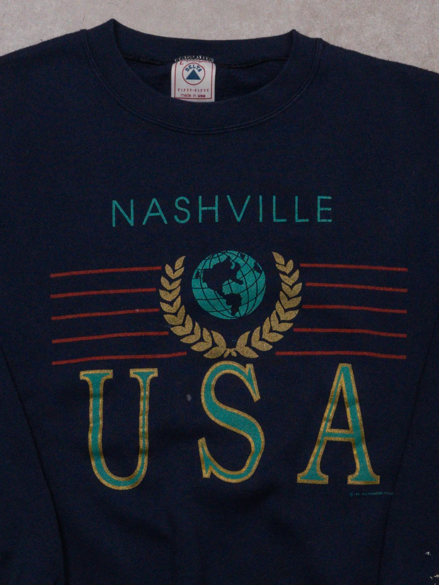 Vintage '91 Blue Nashville USA Crewneck (M)