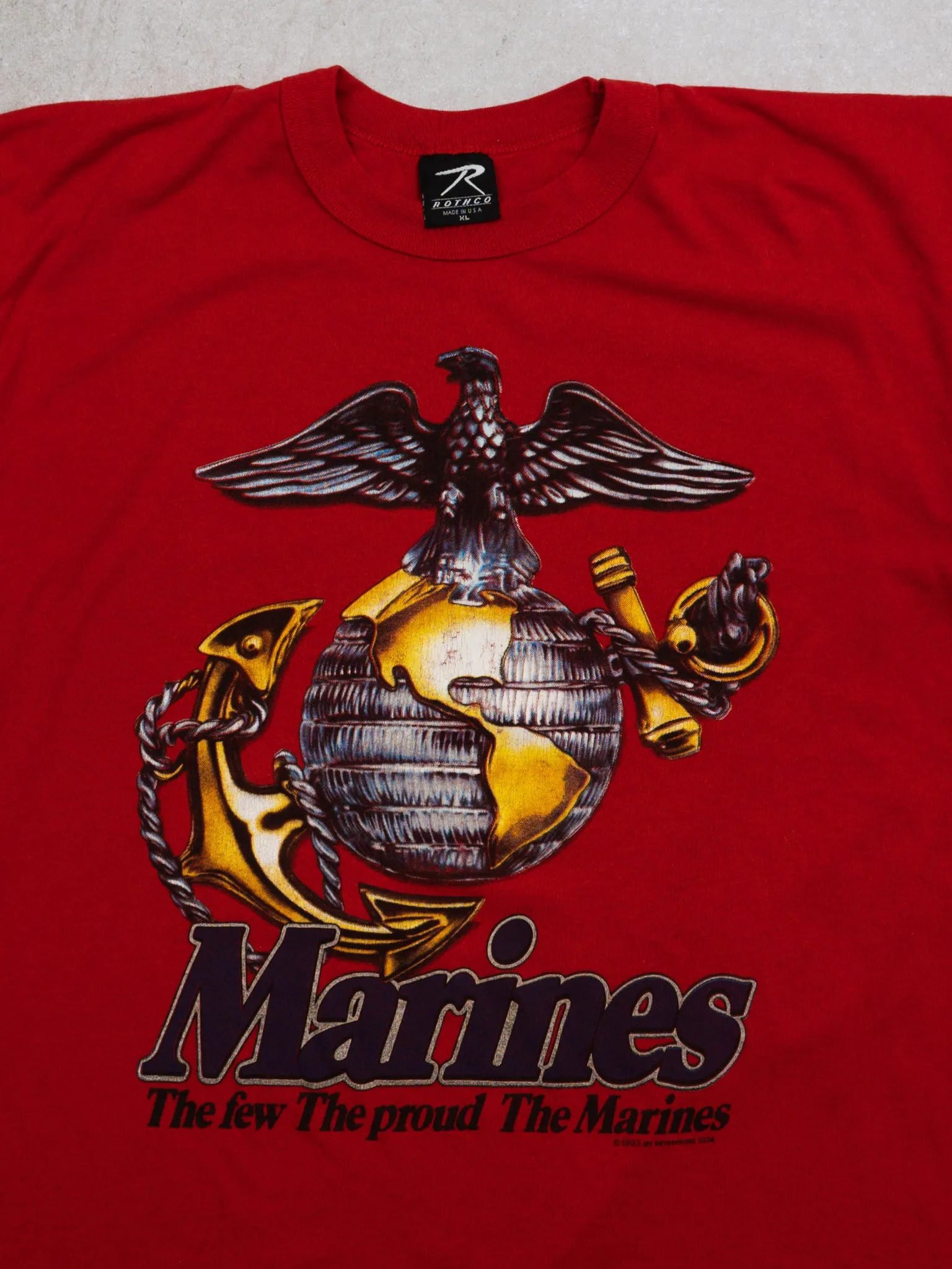 Vintage '93 Red Marines Globe Tee (M)