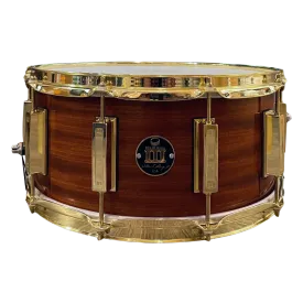 WFL3 Mahogany Snare Drum - Natural Gloss 6.5"x14" Brass Lugs Trick b2