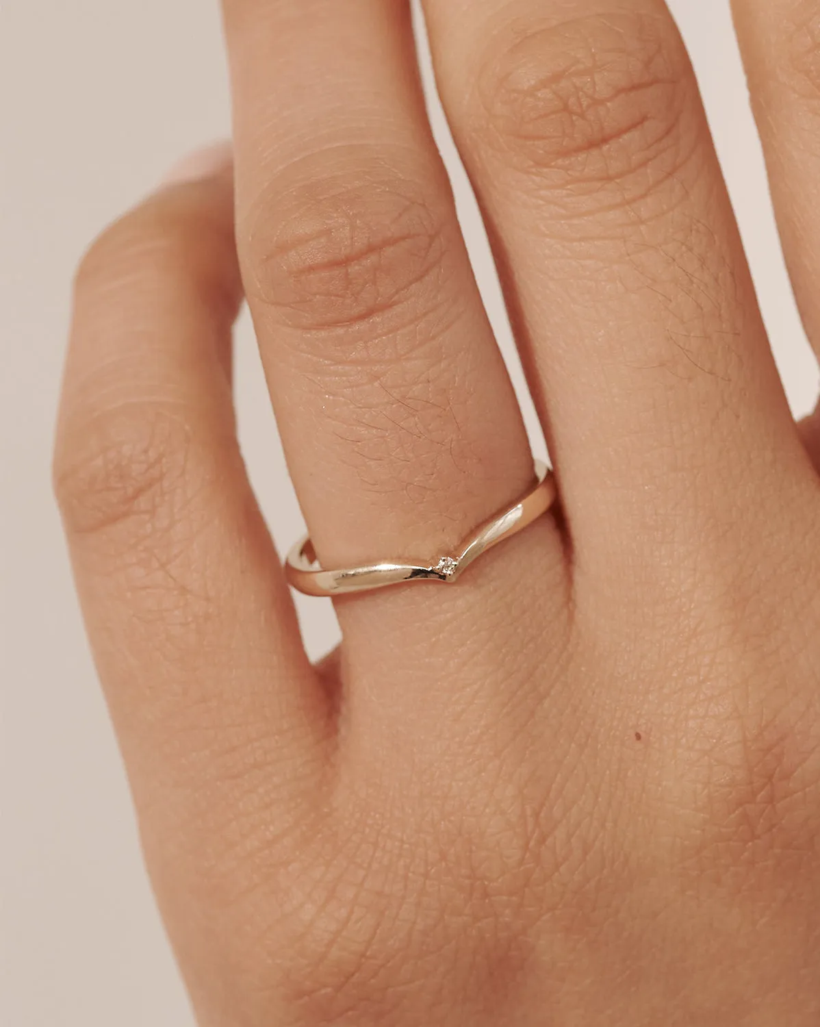 White Gold Marie Wishbone Ring