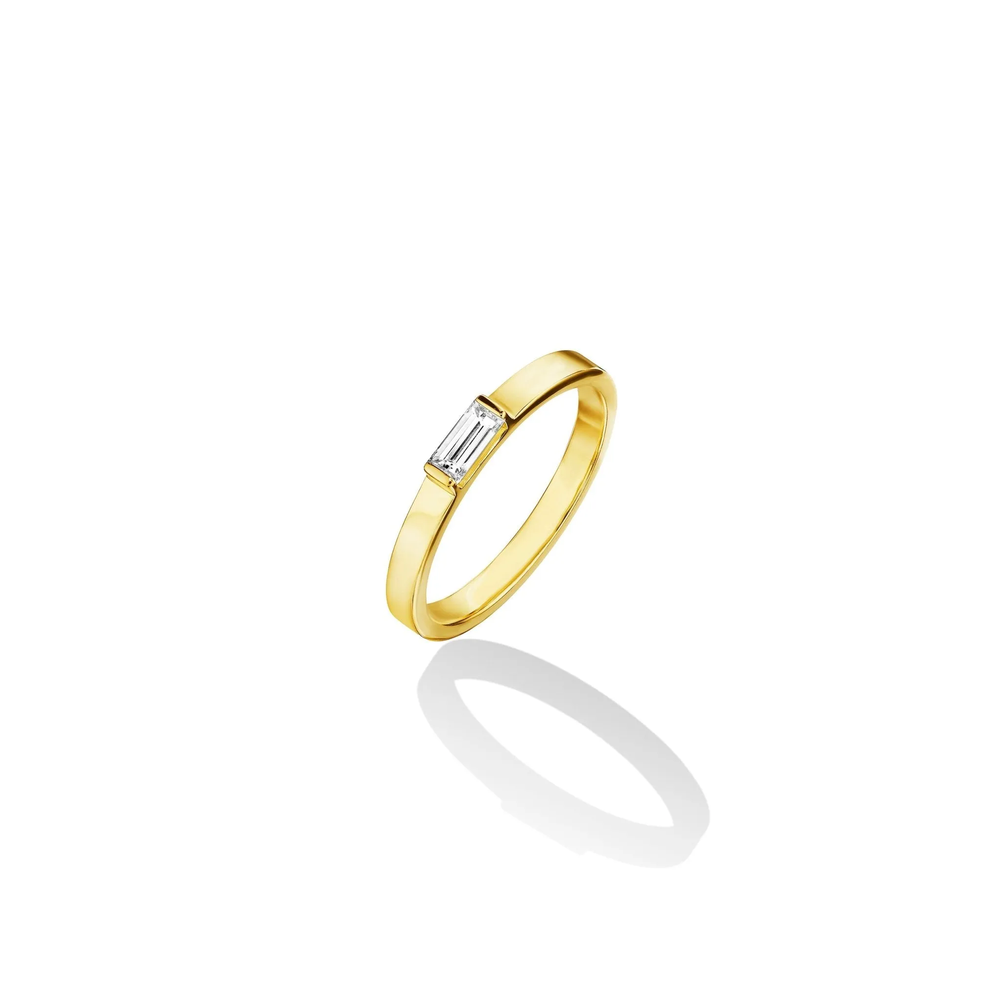 Yellow Gold Light Baguette Diamond Band